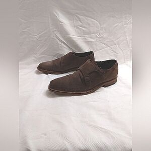 Alfani Darius Monk Double  Strap Casual Men's Suede Dress Shoes Size 9 M Tan